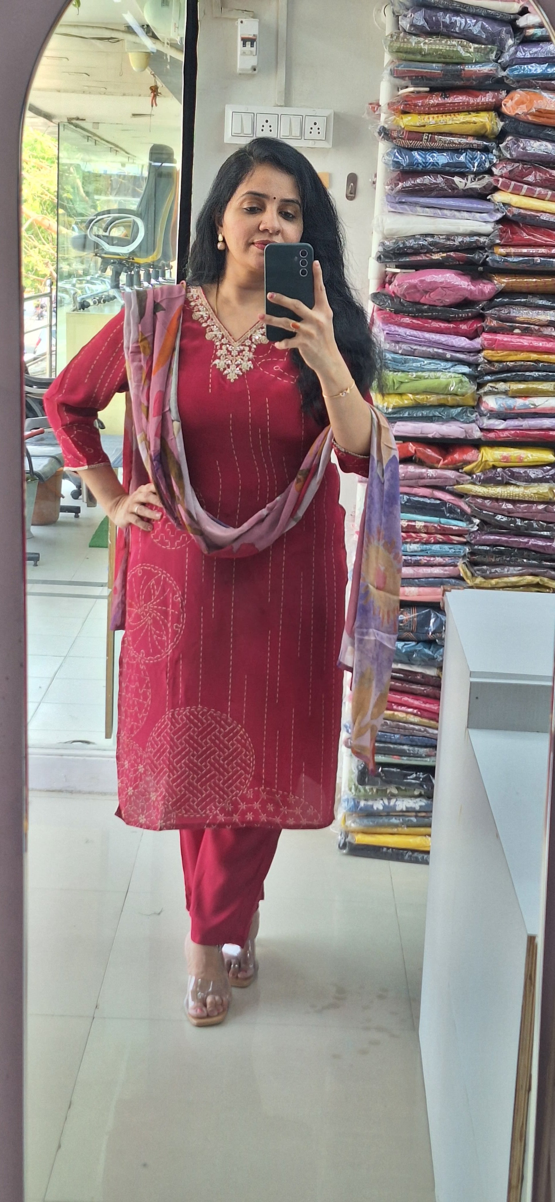 Dupatta Pants Set