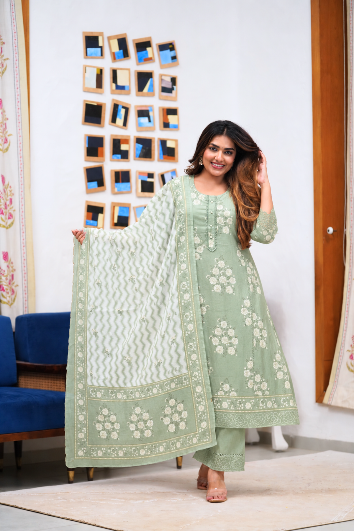 Dupatta Pant Set