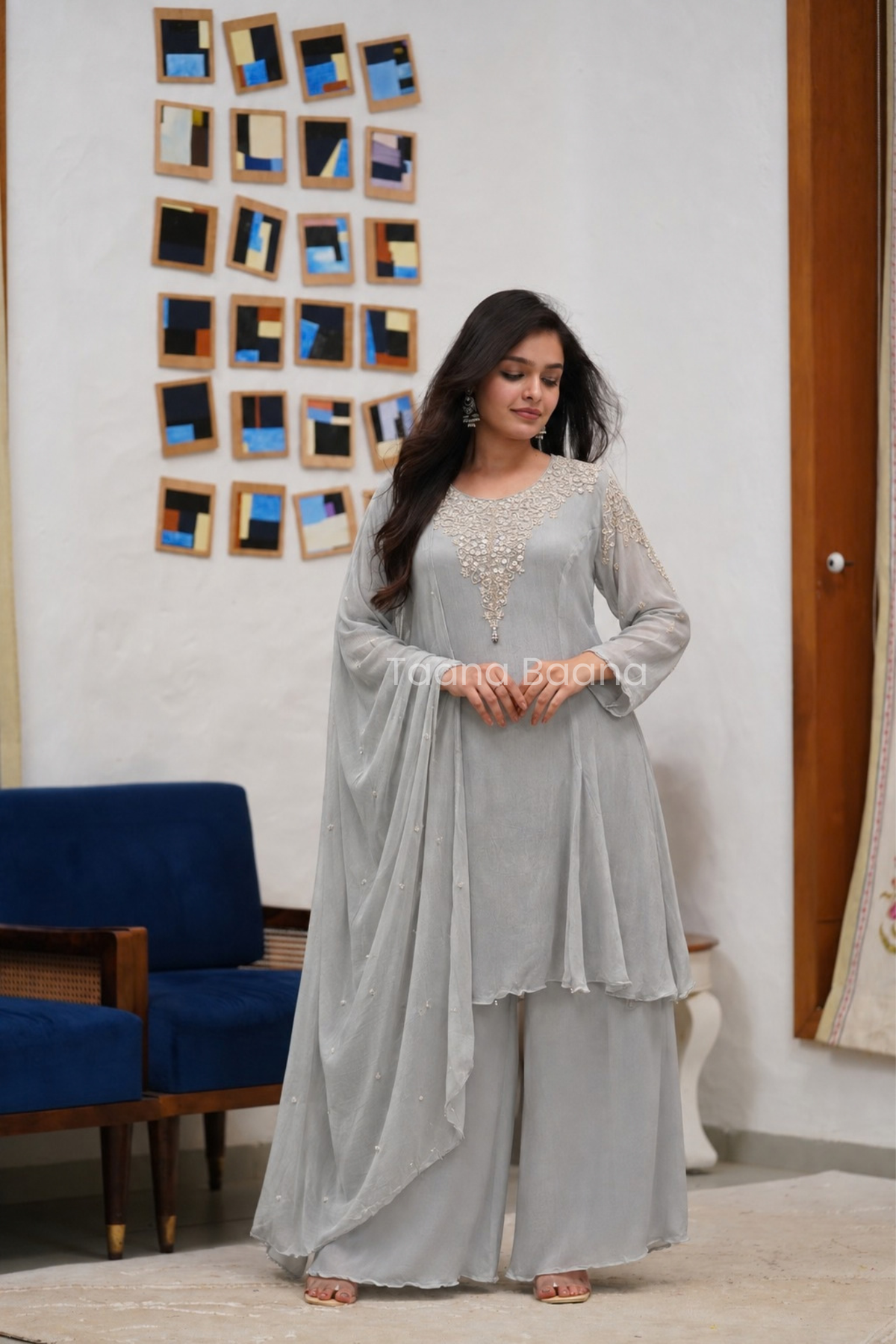 Dupatta Plazo Set