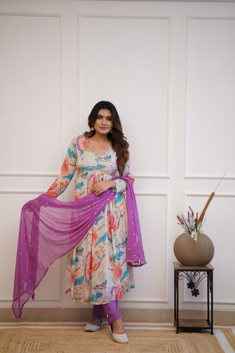 Dupatta Pants Set