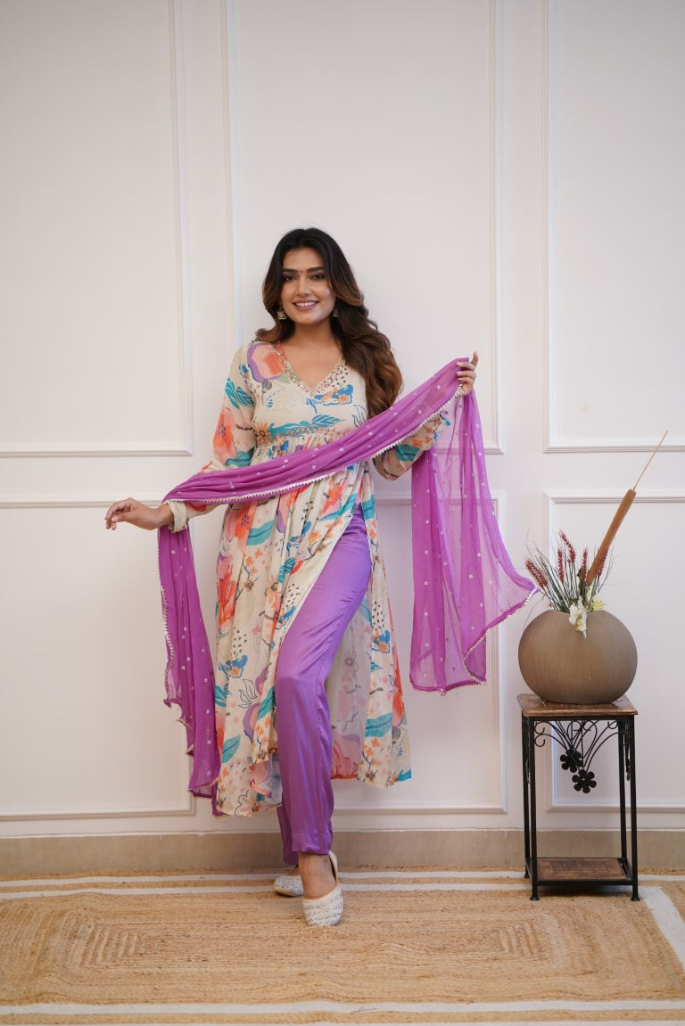 Dupatta Pants Set