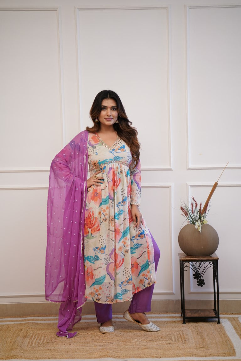 Dupatta Pants Set
